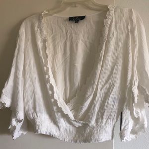 Lulu’s cropped bohemian flowy crop top